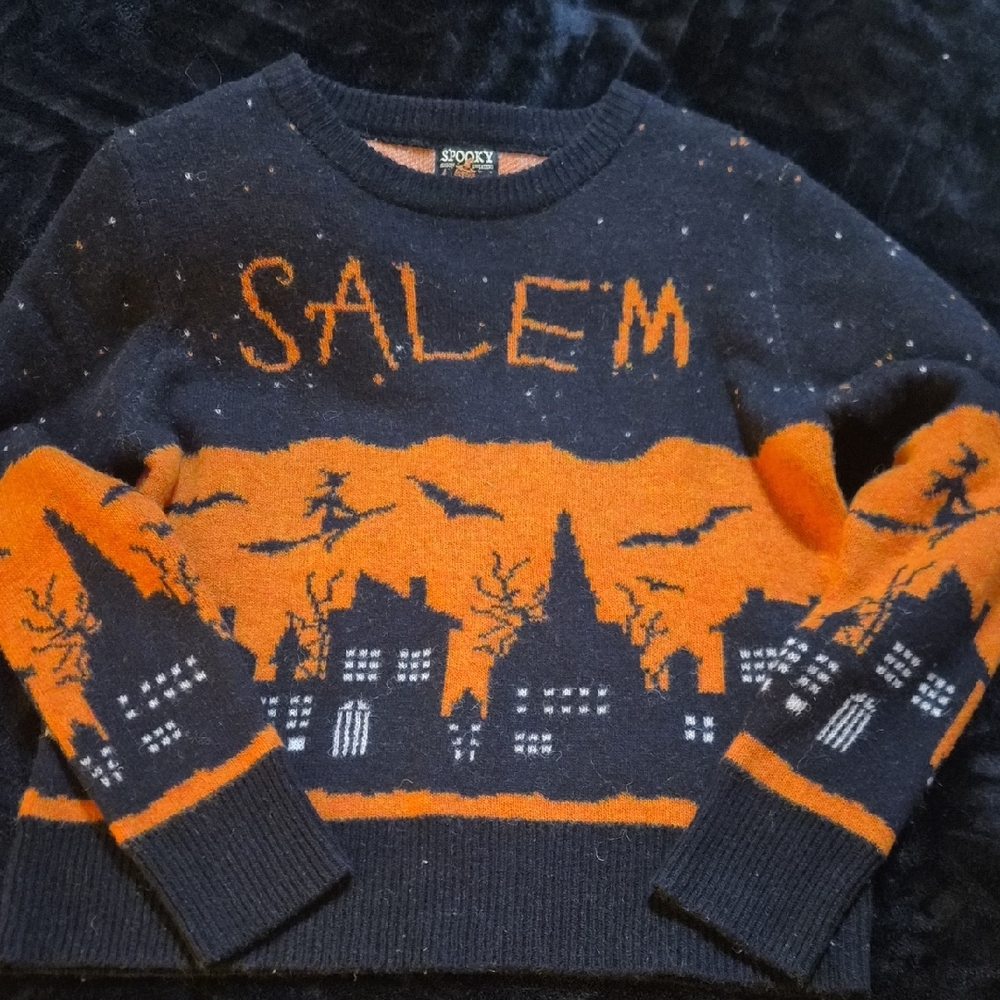 Kiel James Patrick Salem Sweater - Black and Orange